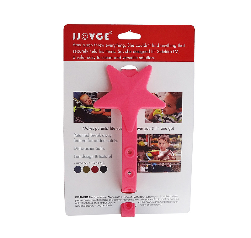 สายคล้องยางกัด สายห้อยจุกดูดผลไม้ สายคล้องจุกหลอก ซิลิโคน JJOVCE คล้องของเล่น/จุกหลอก/ขวดน้ำ เอนกประสงค์