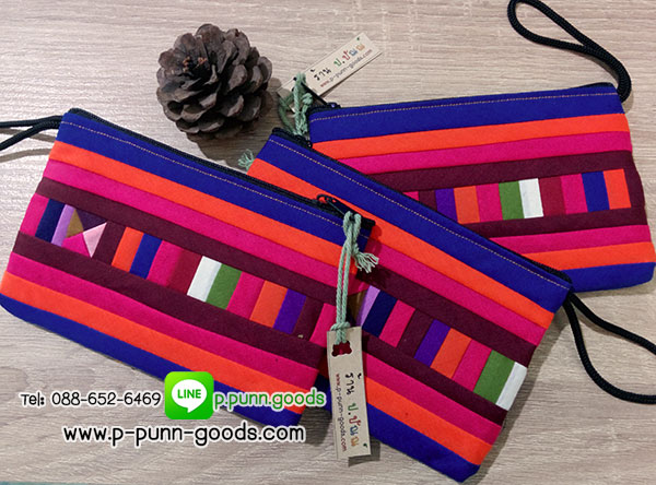 กระเป๋าใส่เหรียญ กระเป๋าลีซู 6x11 ซม.