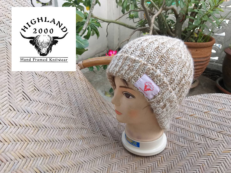 หมวกไหมพรมขนสัตว์หนา HIGHTLAND2000 Made in UK