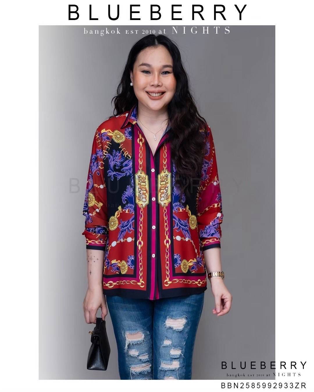 เสื้อเชิ้ต พรีเมียมทรงคลาสสิคตลอดกาลเชิ้ตแขนยาว พิมพ์ลายแบรนด์เนมไฮคลาส ใส่สบาย : สินค้าคุณภาพ (พร้อมส่ง)