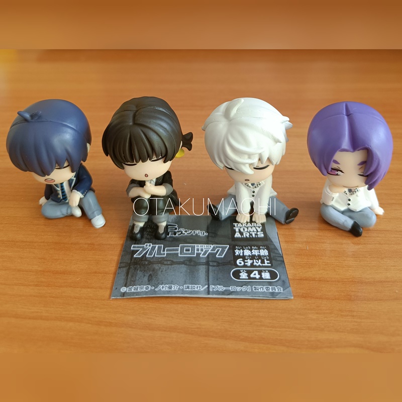 กาชาปองฟิกเกอร์ตัวการ์ตูนขังดวลแข้ง Shoulders Fig Blue Rock