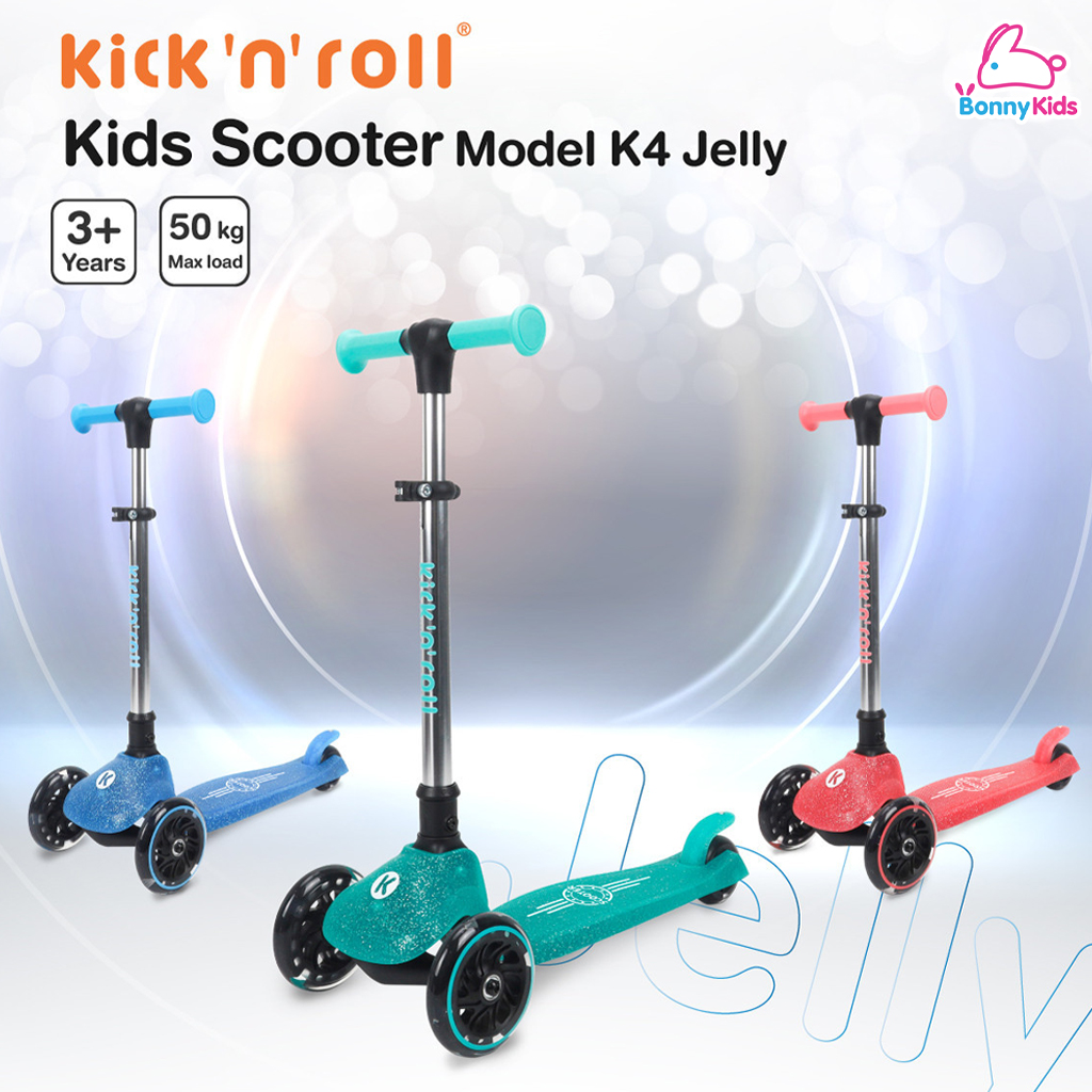 Glowy Star (โกลวี่สตาร์) Kick’n Roll Tricycle Scooter Model K4 Jelly สกู๊ตเตอร์สามล้อเด็ก คิกค์เอ็นโรลล์ รุ่น K4 Jelly