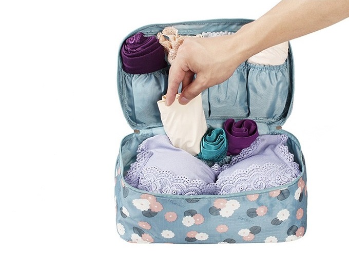 DINIWELL กระเป๋าใส่ชุดชั้นใน กางเกงใน รุ่นพิเศษ เหมาะทั้งหญิง และชาย ช่องเยอะ ผลิตจากโพลีเอสเตอร์คุณภาพสูง กันน้ำ