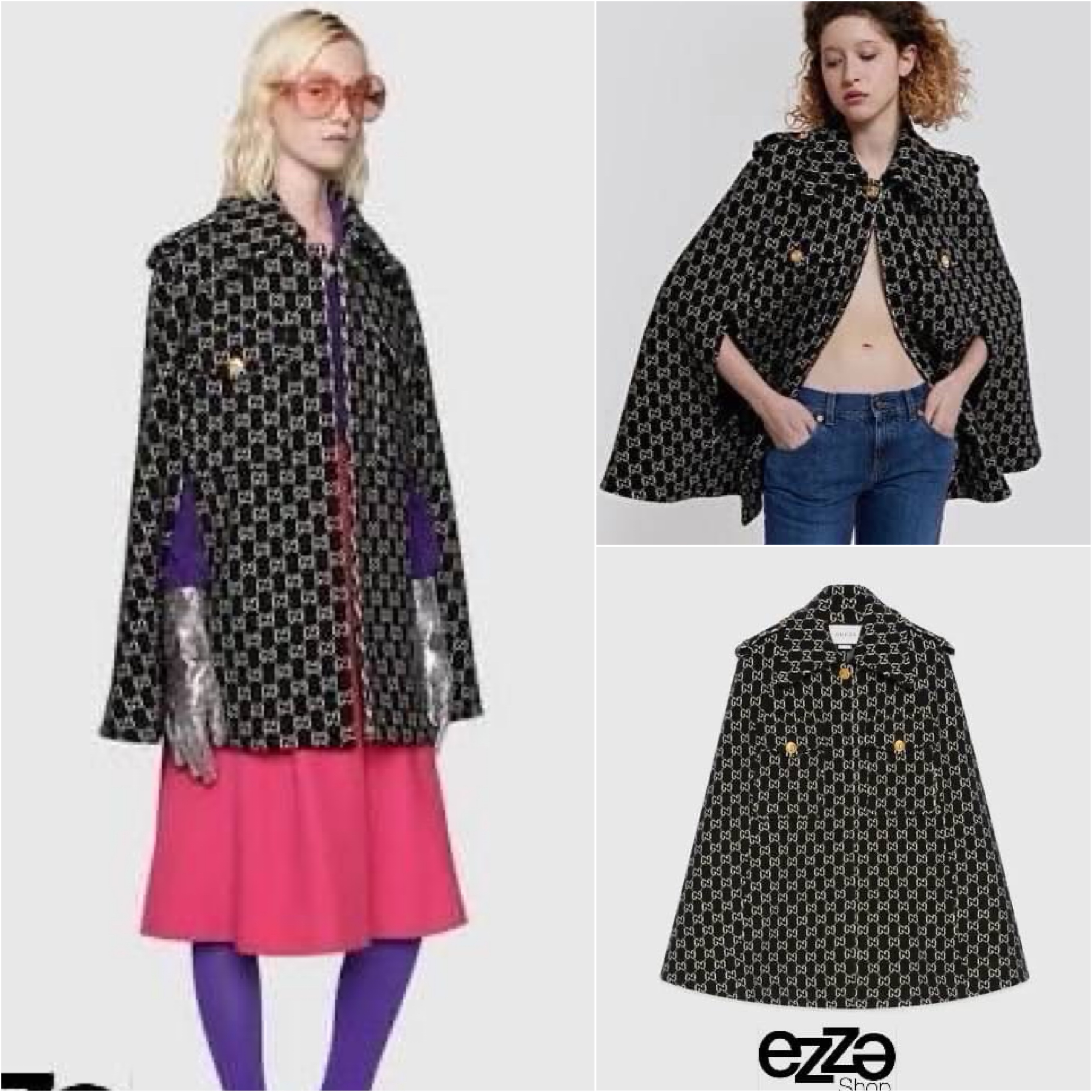 เสื้อคลุมผ้าวูล Jacquard ลายGG ผ้าสวยเรียบหรู คลาสสิค ใส่คลุมสวยมาก เกร๋สุด : สินค้าคุณภาพ (พร้อมส่ง)