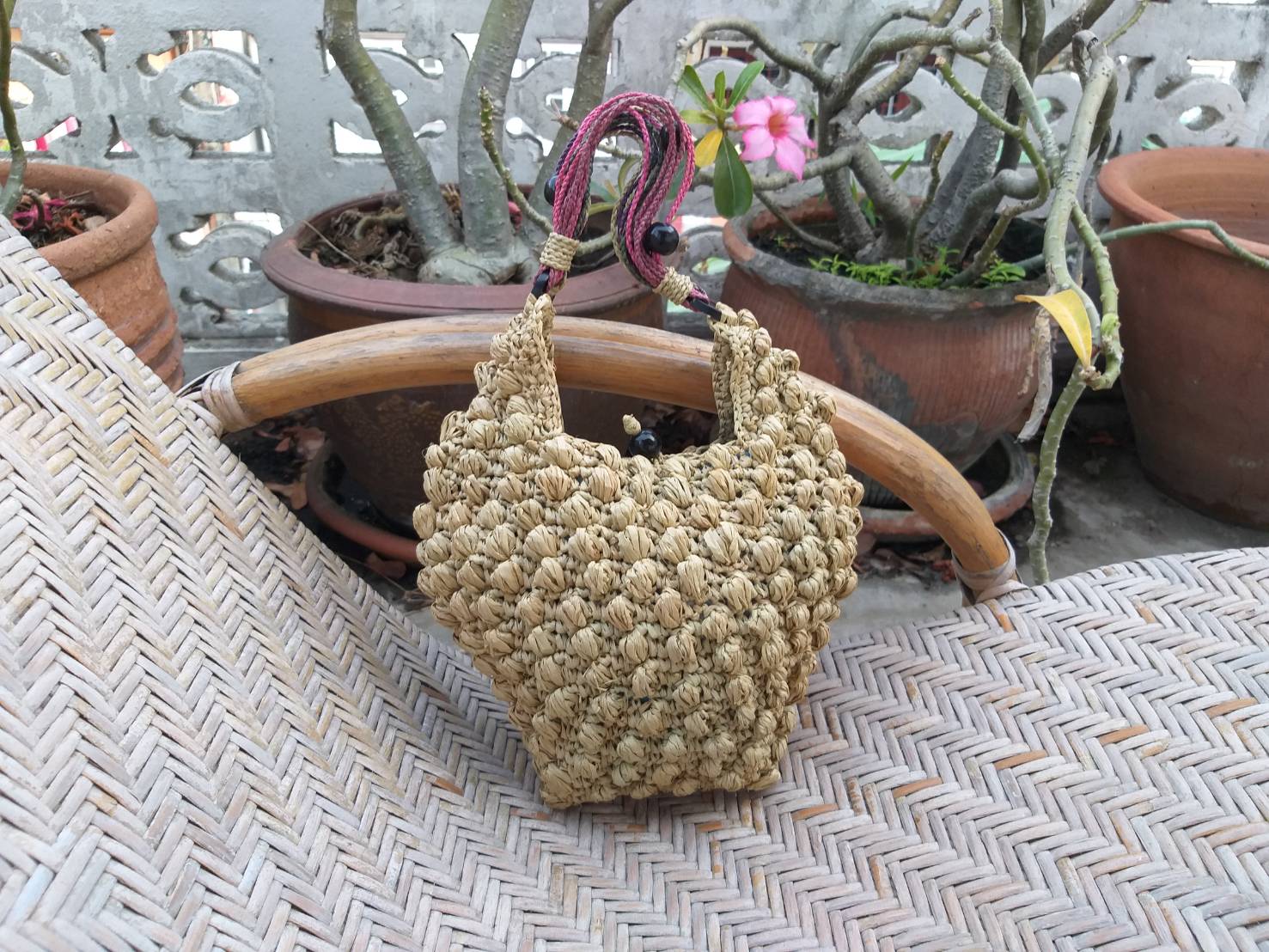 กระเป๋าเชือกราฟเฟีย จากมาดากัสการ์ (ของใหม่)