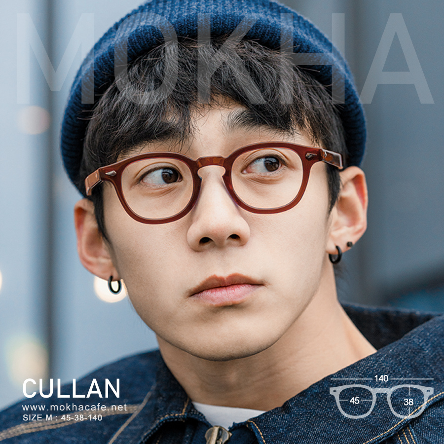 CULLAN - matte black กรอบแว่นตา ทรงหยดน้ำ TR90 กว้าง 140 มม. (sizeM) H38