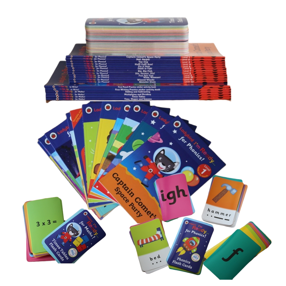 Ladybird I am ready to Learn Collection : Phonics & Maths & Flashcards เซตหนังสือส่งเสริมการเรียนรู้ เลดี้เบิร์ด