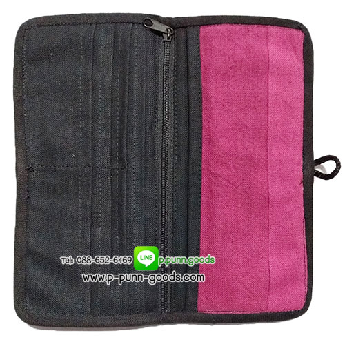 กระเป๋าสตางค์ผ้าชาวเขา กระเป๋าใบยาว