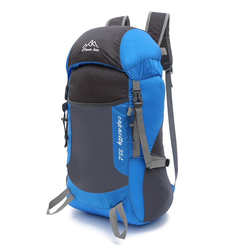 กระเป๋าเป้พับเก็บได้ ขนาด 35 ลิตร น้ำหนักเบา ผลิตจากโพลีเอสเตอร์ กันน้ำ ทนทาน เหมาะสำหรับเดินทาง ท่องเที่ยว