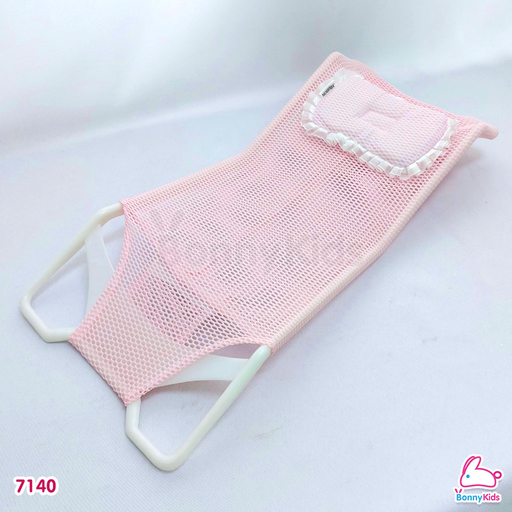 (7140) NUEBABE ที่รองอาบน้ำเด็ก พร้อมหมอนรองถอดซักได้ 2 สี