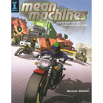 Mean Machines หนังสือหัดวาดรูป รถยนต์ มอเตอร์ไซค์