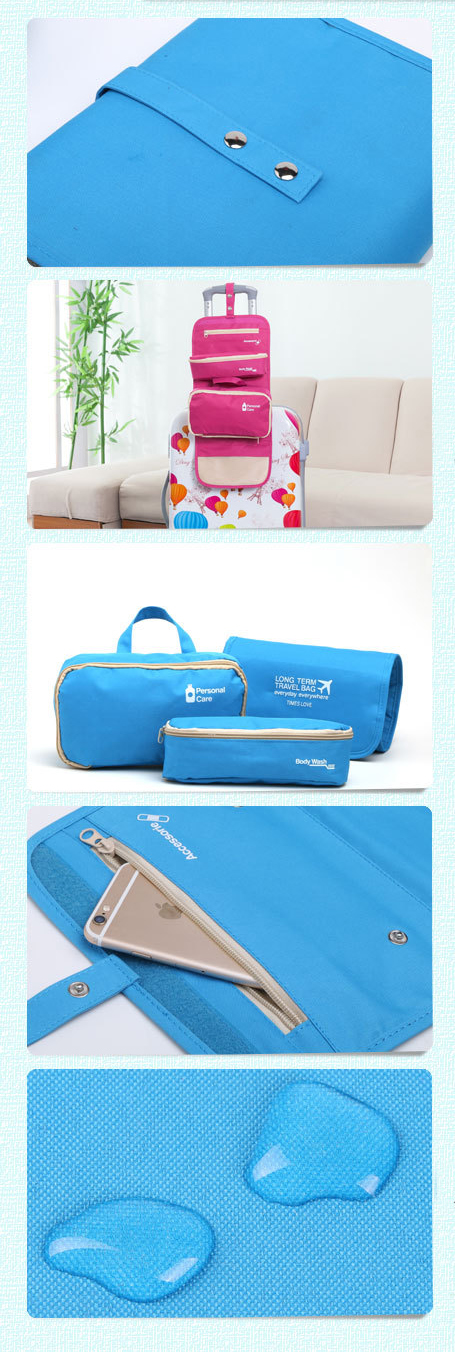 กระเป๋าใส่อุปกรณ์อาบน้ำ คุณภาพดี แขวนได้ ดึงกระเป๋าอีกสองใบแยกใช้ได้