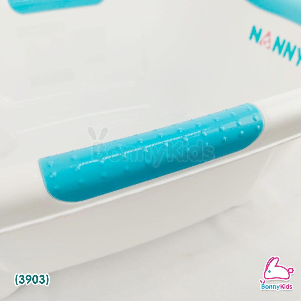 (3903) อ่างอาบน้ำเด็ก NANNY ทูโทน มีจุกปล่อยน้ำ สีฟ้า