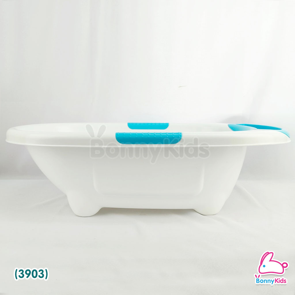 (3903) อ่างอาบน้ำเด็ก NANNY ทูโทน มีจุกปล่อยน้ำ สีฟ้า
