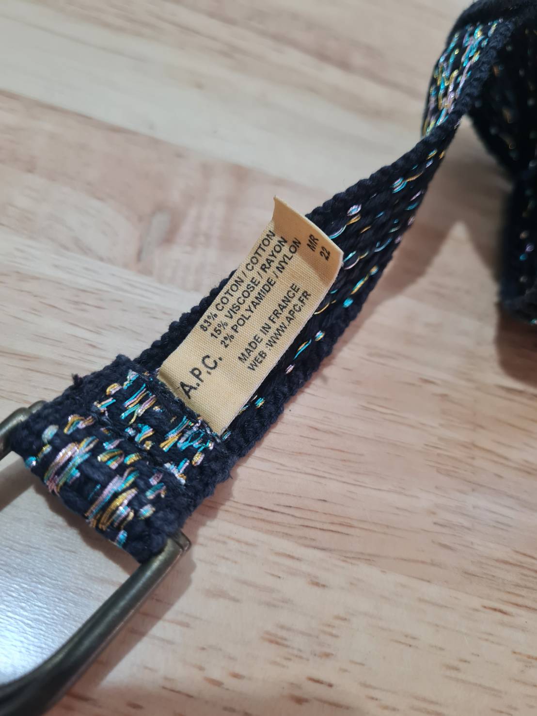 เข็มขัดด้ายถักดิ้นทอง Made in FRANCE สวยมาก