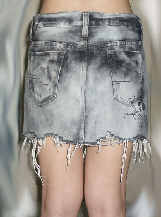 #2กระโปรงยีนส์แบรนด์ SLINKY JEANS Made in Korea