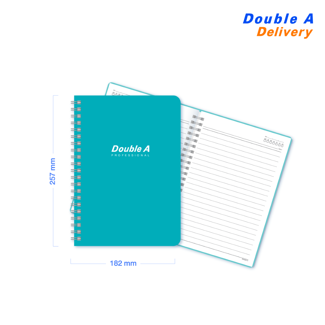 สมุดบันทึกเข้าเล่มแบบสันห่วง สี Ocean ขนาดB5 70 แกรม 60 แผ่น 4 เล่ม