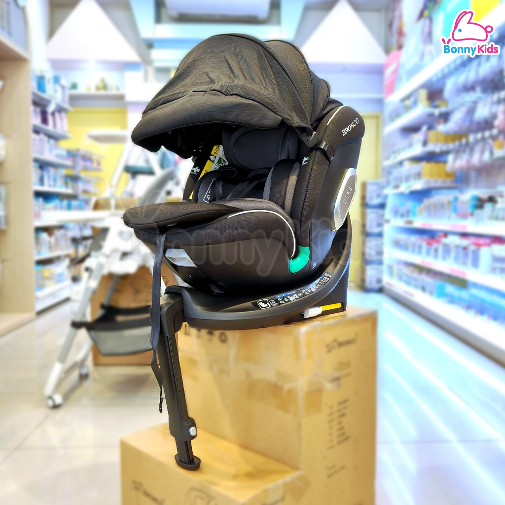 BRONCO (บรอนโก) CARSEAT I-Size คาร์ซีทสำหรับเด็ก รุ่น MAXIMO หมุนได้ 360 องศา (สำหรับเด็ก 0-12 ปี)