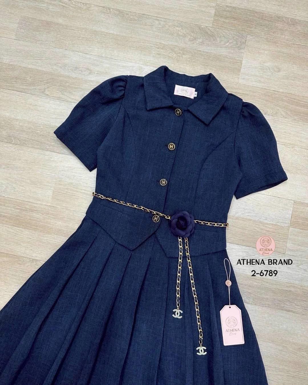 Set 4 ชิ้น เสื้อ+กระโปรง+เข็มขัด+เข็มกลัด ใส่สบาย : สินค้าคุณภาพ (พร้อมส่ง)