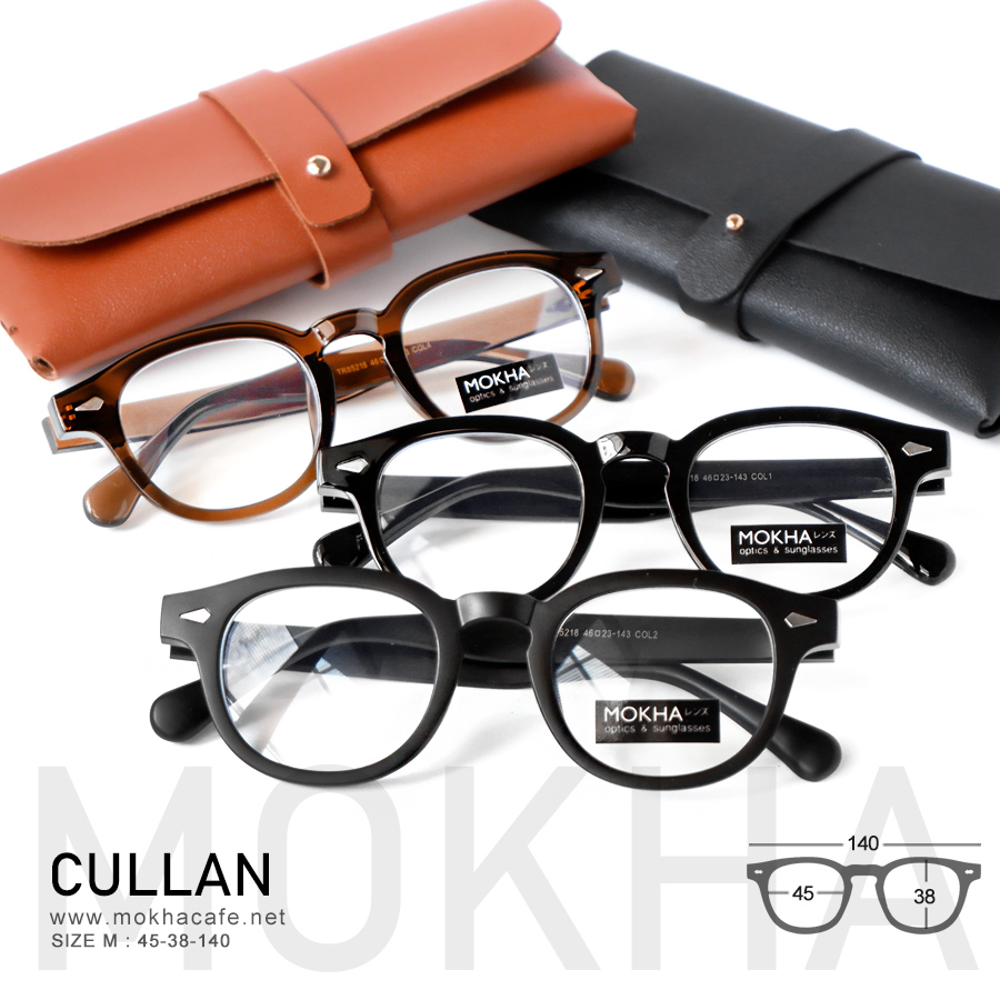 CULLAN - matte black กรอบแว่นตา ทรงหยดน้ำ TR90 กว้าง 140 มม. (sizeM) H38