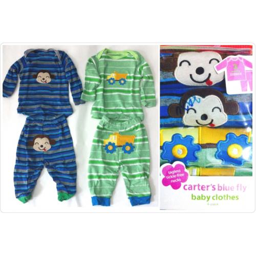 [แพค 2 ชุด] ชุดเสื้อแขนยาว+กางเกงขายาว สำหรับเด็กชาย Size 3 เดือน, 24 เดือน