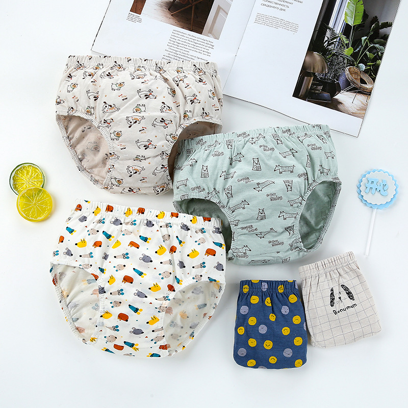 [แพค 5 ตัว] กางเกงในเด็กชาย กกน.เด็ก สไตล์เกาหลี ผ้าฝ้าย 100% Cotton ใส่สบาย ไม่ร้อน