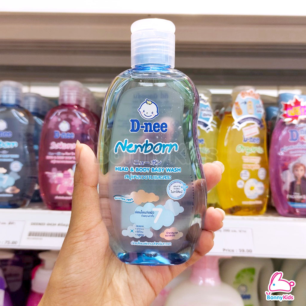 D-nee Newborn Head & Body Baby Bath สบู่เหลวอาบและสระ ขนาด200ml.