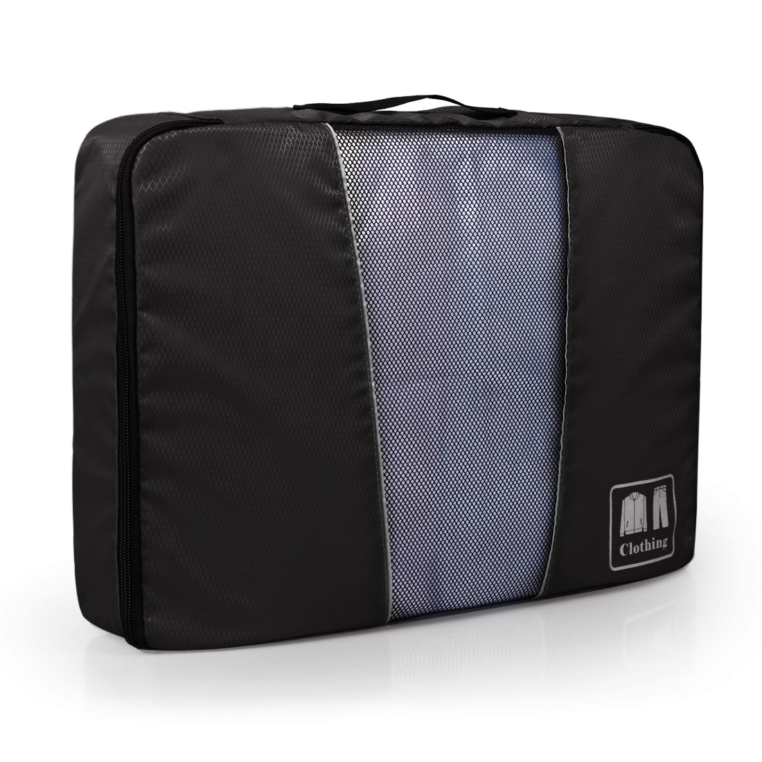 Bagsmart กระเป๋าจัดระเบียบเดินทาง 4 ใบ กันน้ำ พกพาสะดวก ใส่เสื้อผ้า, อุปกรณ์ไอที, อุปกรณ์น้ำ และรองเท้า (Black)