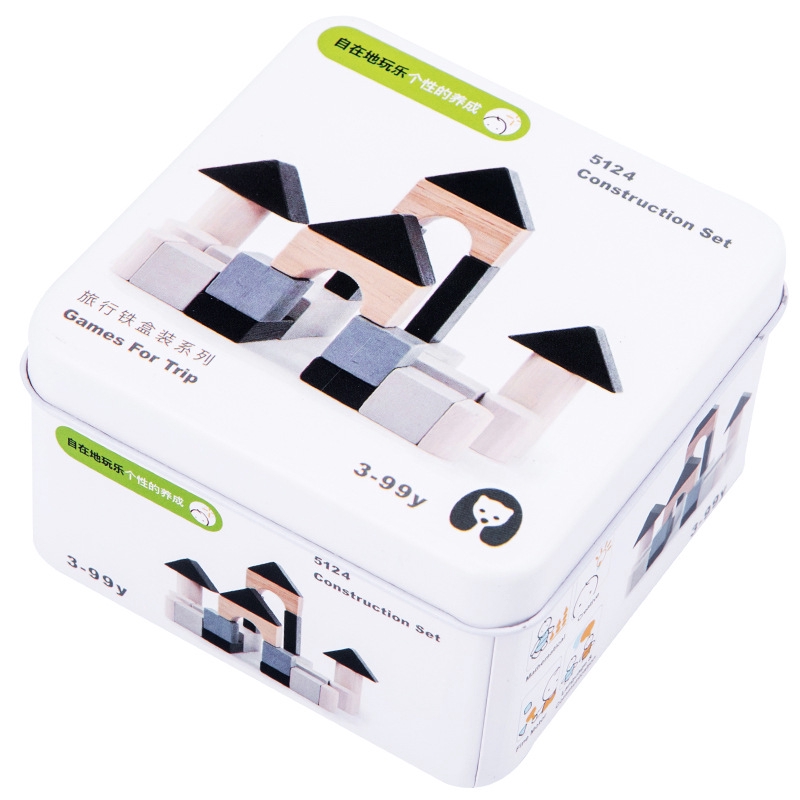 กล่องกิจกรรม Games For Trip ของเล่นไม้เด็ก ในกล่องเหล็กสำหรับเดินทาง