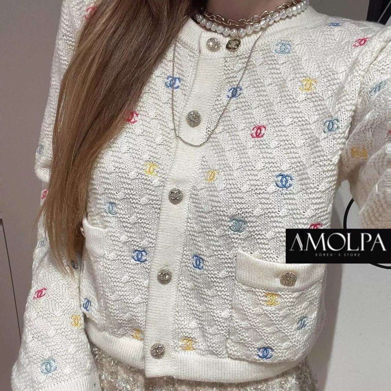 CARDIGANS CHANEL KNIT งาน 1 : 1 งานสวยยยยยสุดดด ปังงง เนื้อผ้าดีม๊าก ผ้าใส่สบายมากก : สินค้าคุณภาพ (พร้อมส่ง)