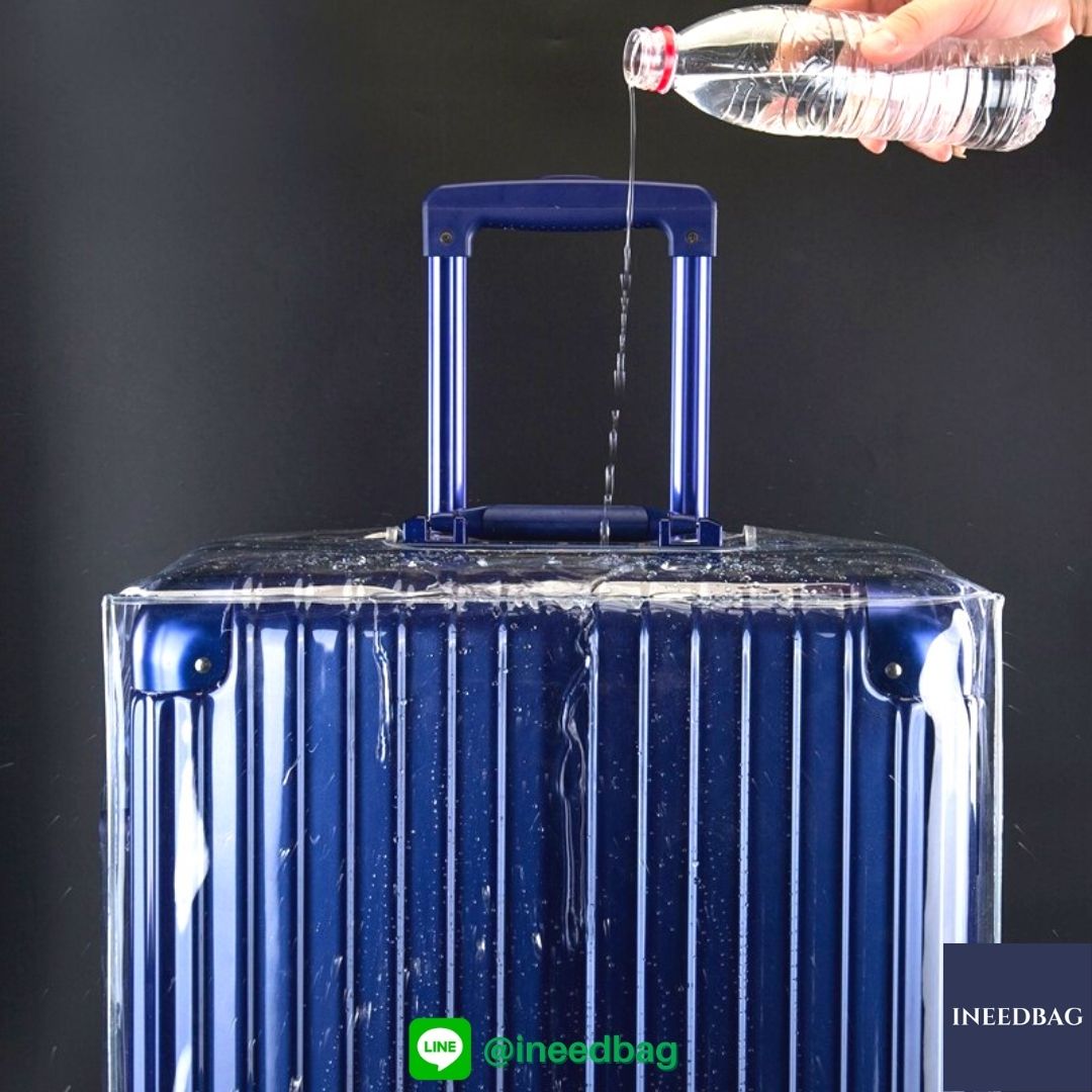 (PVC ขอบใส 20") ผ้าคลุมกระเป๋าเดินทาง ขนาด 20 นิ้ว ผลิตจาก PVC ใส หนาขึ้น ไม่มีตะเข็บ ตีนตุ๊กแกใหญ่