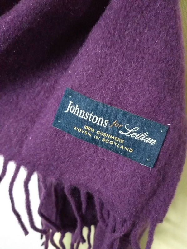 ผ้าพันคอ Johnstons for Leilian 100% cashmere