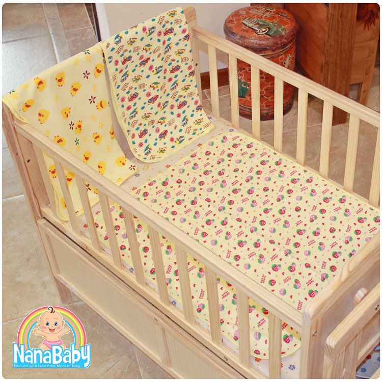 ผ้ายางสักหลาด ปูที่นอนซับฉี่ Piyo Piyo ขนาด 80 x 60 ซม. ลายเป็ด