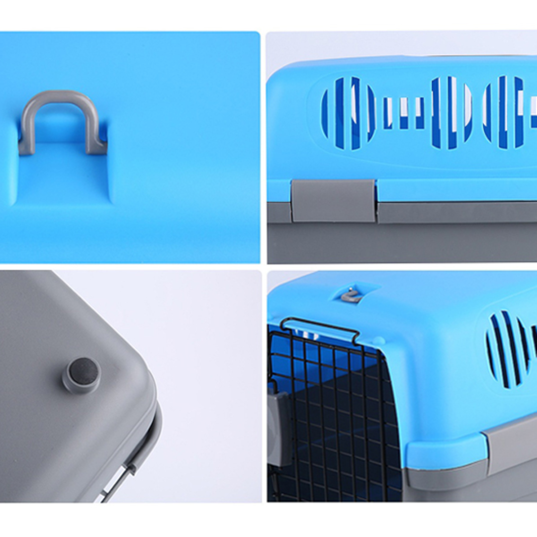 กล่องใส่สัตว์เลี้ยง Petsuka Pet Cage กรงหิ้วสำหรับเดินทาง สีฟ้า