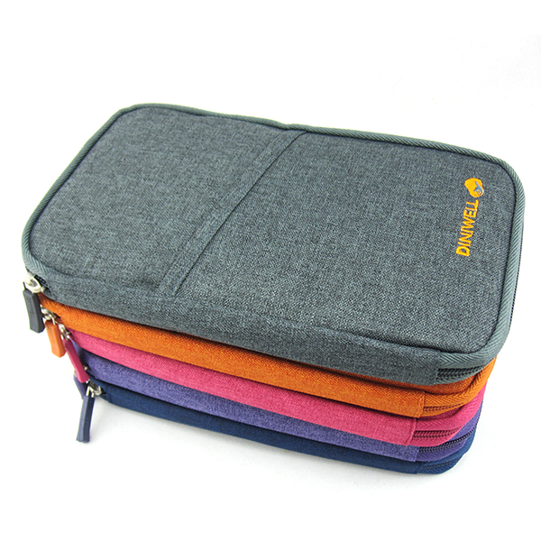 กระเป๋าใส่พาสปอร์ต กระเป๋าใส่หนังสือเดินทาง ใส่เอกสารต่างๆ มีสายคล้องมือ คุณภาพดี (Travel Wallet Passport Holder, Family Passport Holder with Hand & Neck Strap)