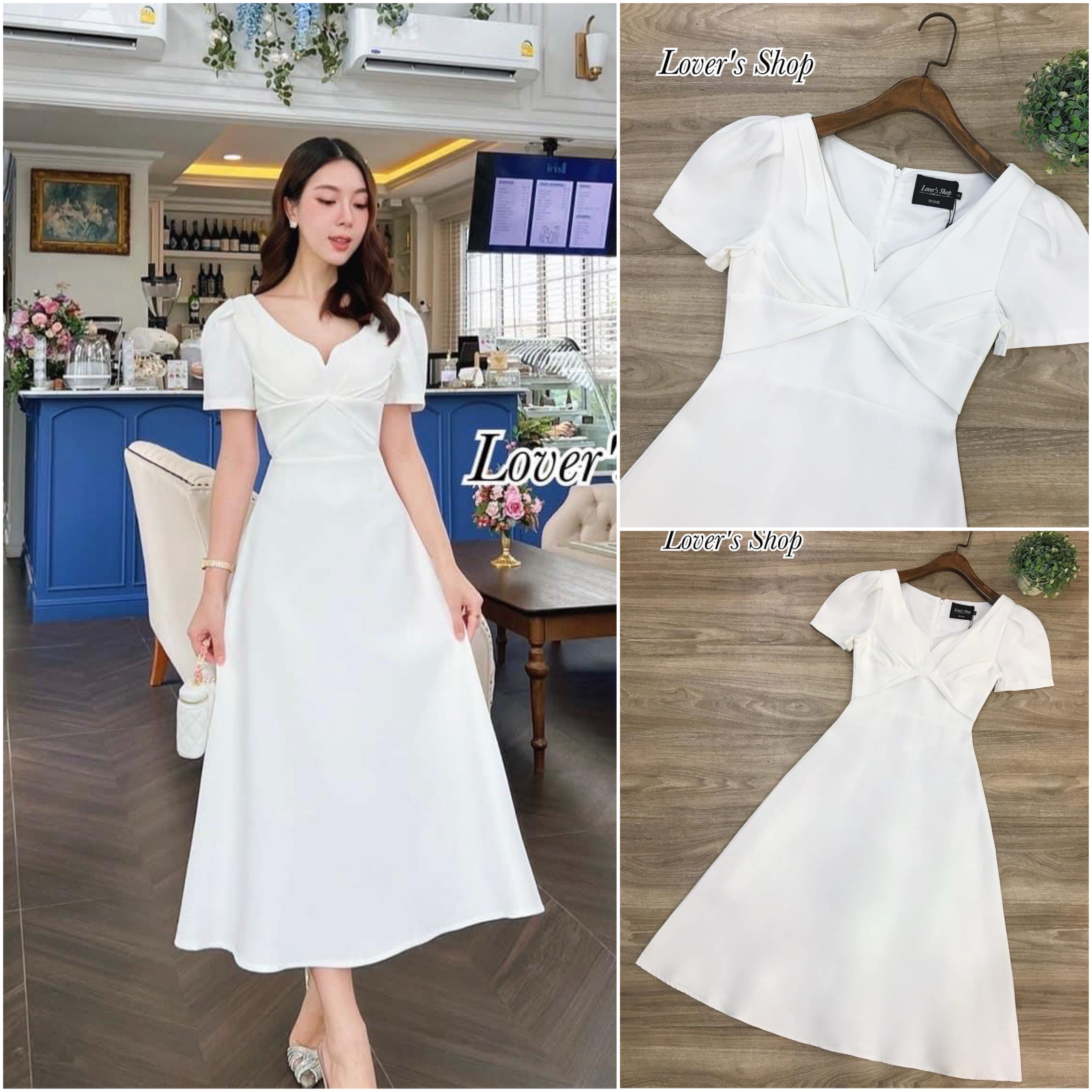 เดรสกระโปรงเรียบหรู ใส่ยังไงก็สวย ดูดีมากๆค่ะ ดีเทลเรียบแต่ดูหรู ช่วงอกเย็บจับจีบ ทรงกระโปรงเป็นทรงเจ้าหญิง ใส่สบาย : สินค้าคุณภาพ (พร้อมส่ง)