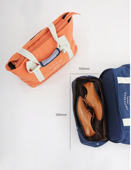 กระเป๋าสะพายผ้าแคสวาส เสียบกระเป๋าเดินทางได้ มีช่องใส่สองชั้นบน-ล่าง กระเป๋าเล็กแยก เหมาะมากสำหรับเดินทาง ท่องเที่ยว มี 7 สีให้เลือก