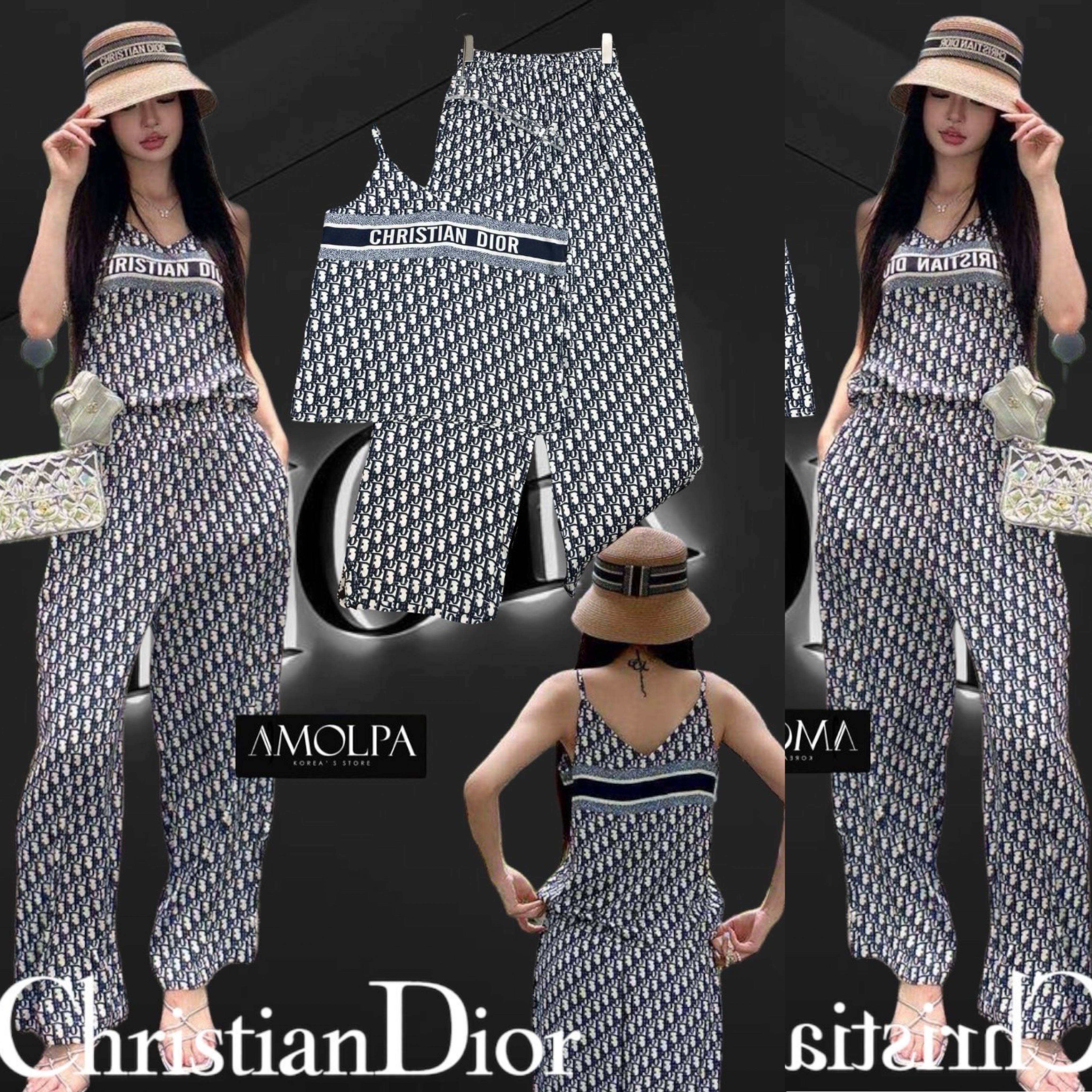 SET CD งานสวย. เกรดขั้นเทพ ตัวเสื้อเป็นสายเดี่ยว งานสวยเทพ มาให้ช๊อป พร้อมกางเกงทรงปล่อย สินค้าคุณภาพ (พร้อมส่ง)