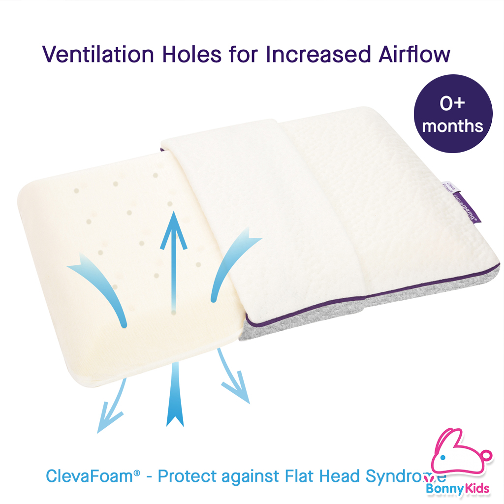 ClevaMama ClevaFoam Pillow หมอนหนุนสำหรับเด็ก 0-12+ (มีขนาดสำหรับเด็กแต่ละช่วงวัย)