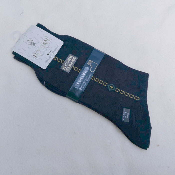 ถุงเท้าชาย RONTAM สีกรม เนื้อผสมขนสัตว์ ใส่อุ่น