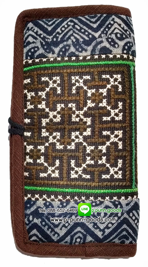 กระเป๋าสตางค์ผ้าชาวเขา กระเป๋าใบยาว