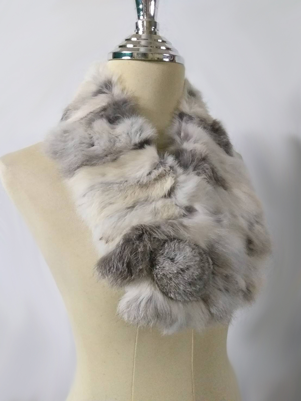 ผ้าพันคอขนเฟอร์กระต่ายแท้