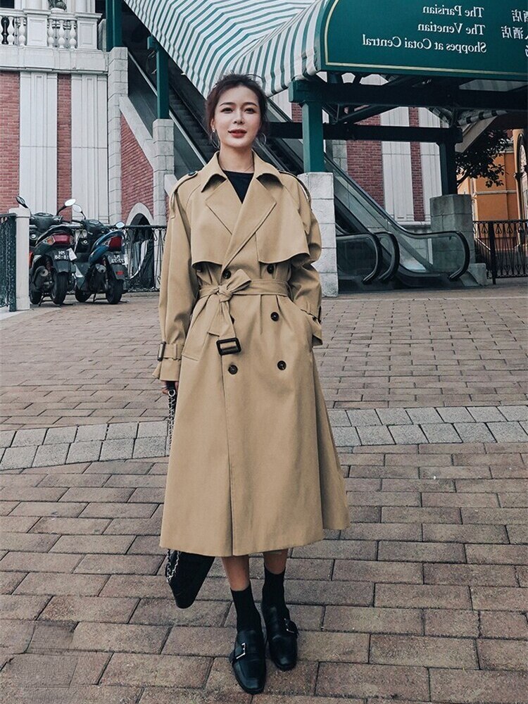 Trench Coat สวยมาก ผ้าดีมาก ผ้าหนา ไซด์S