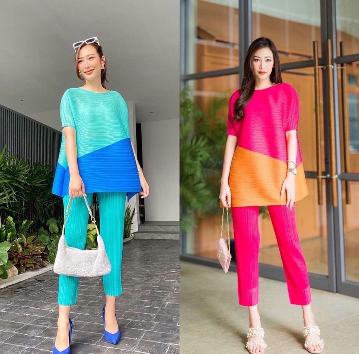 ชุดเซตผ้าอัดพลีท แบบงานBrand คุณภาพแน่นๆ AA Premium 💫 : สินค้าคุณภาพ (พร้อมส่ง)