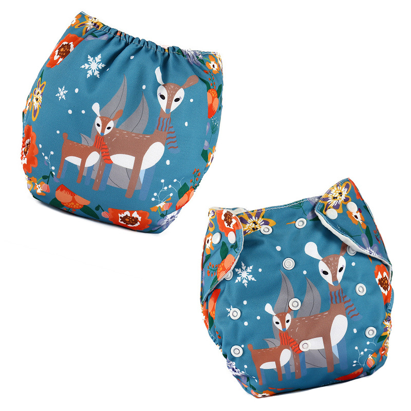 กางเกงผ้าอ้อม l กางเกงกันฉี่ กางเกงผ้าอ้อมเด็กซักได้ Nano กันน้ำ ลายการ์ตูนน่ารัก ปรับขนาดได้ 1-3 ขวบ