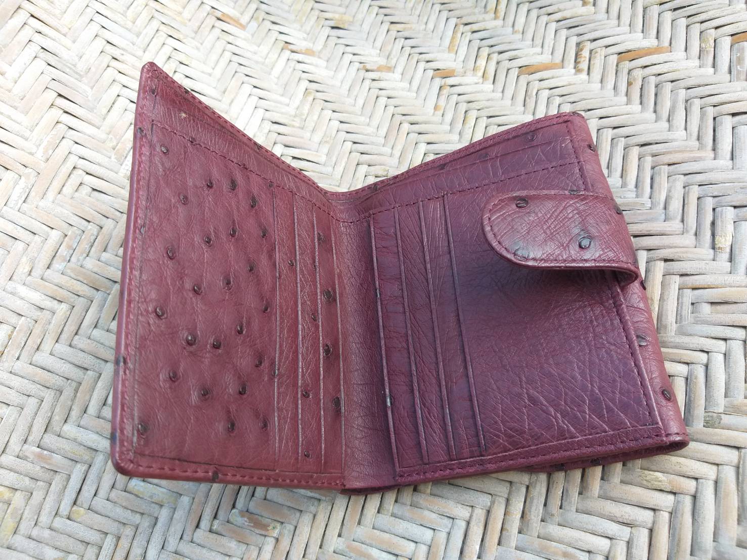 กระเป๋าสตางค์หนังนกกระจอกเทศ น่ารักมาก (ของใหม่)