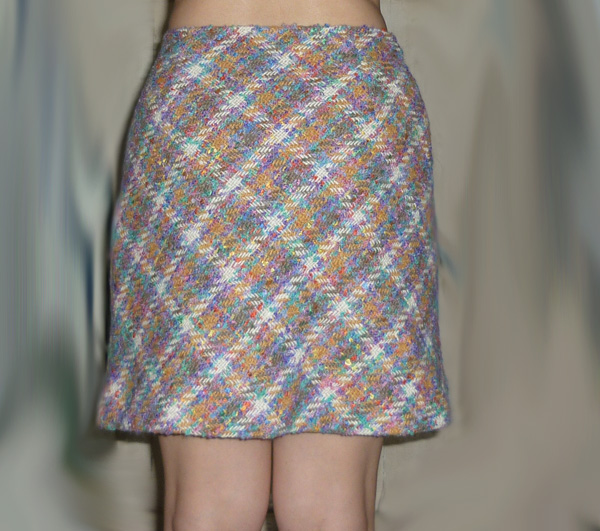 กระโปรงขนสัตว์ผ้าทอ สวยมว๊าก จากญี่ปุ่น 26-34-16.5