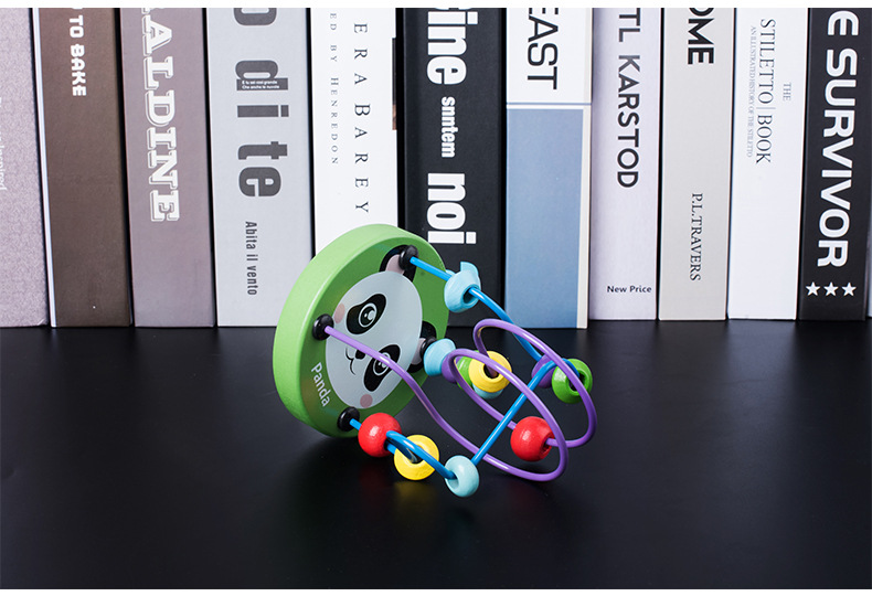 ของเล่นไม้ ขดลวดลูกปัดไม้เสริมพัฒนาการ ของเล่นฝึกสมาธิเด็กเล็ก