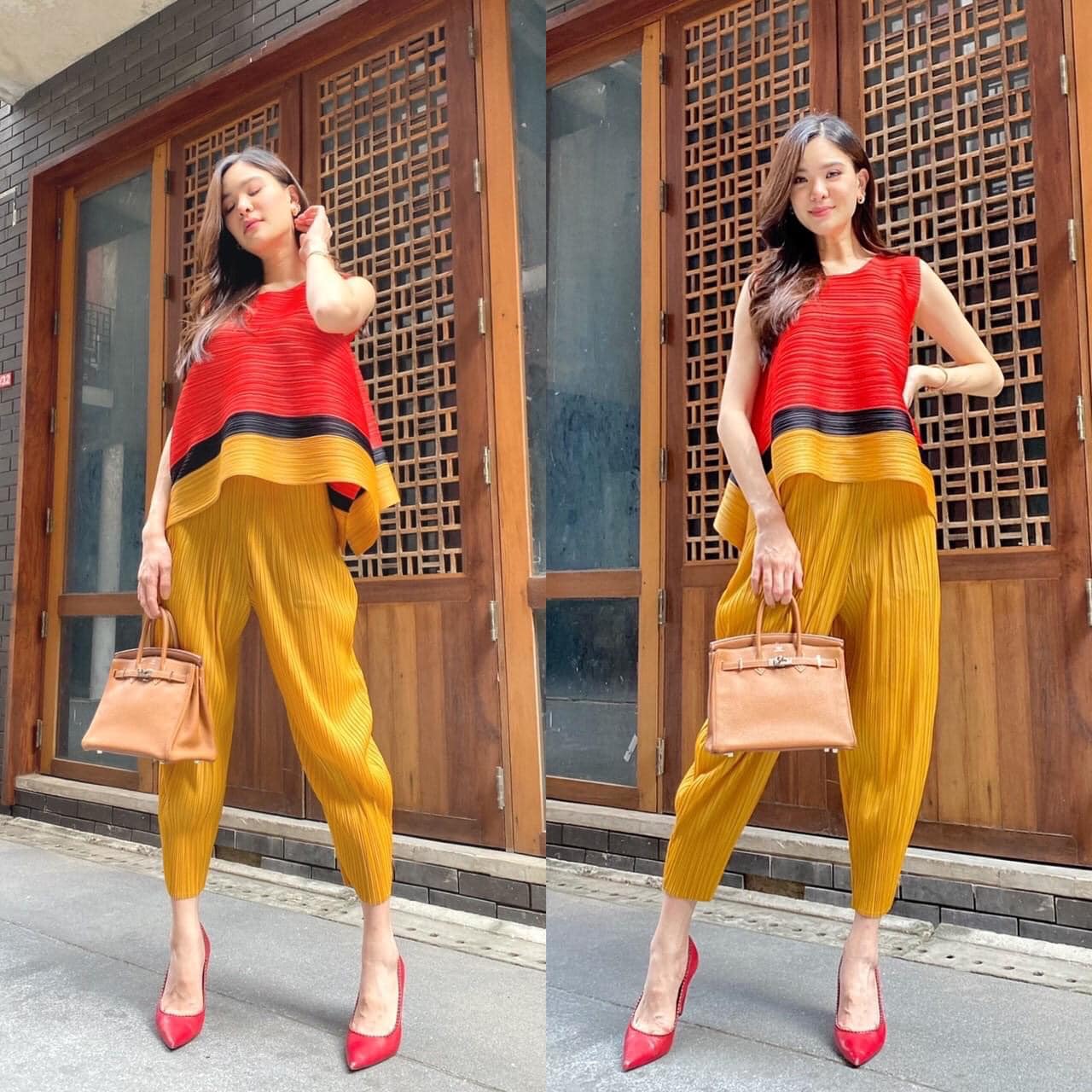 ชุดเซตผ้าอัดพลีทเนื้อดี แบบงาน Brand 😍 : สินค้าคุณภาพ (พร้อมส่ง)