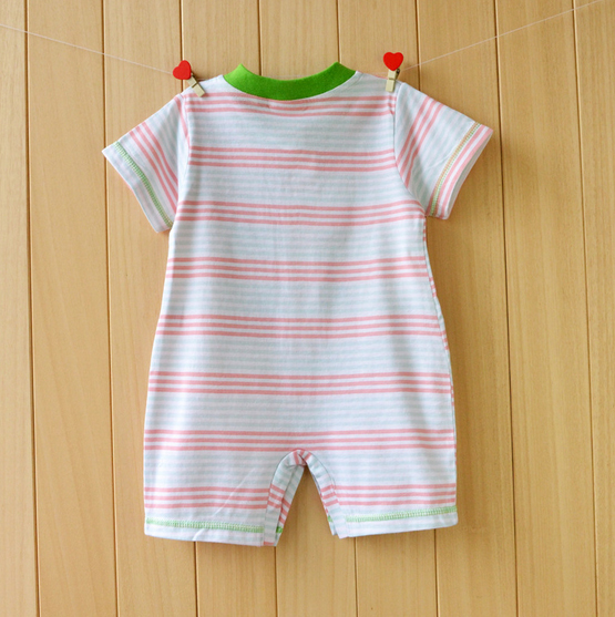 จั๊มสูทเด็ก Kalawa แขนสั้นกระดุมหน้าลายหมี Size 18 M